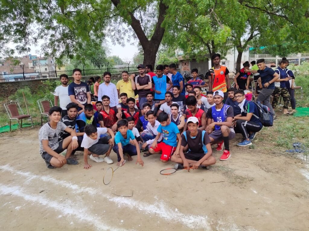 Young people at a community sports meet